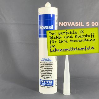 NOVASIL S 90 Silikonklebstoff für den Lebensmittelkontakt -  transparent - 310 ml