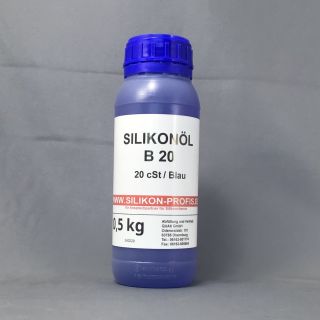 ELBESIL SILIKONÖL B 20 (20 cSt) - blau eingefärbt - 500 g